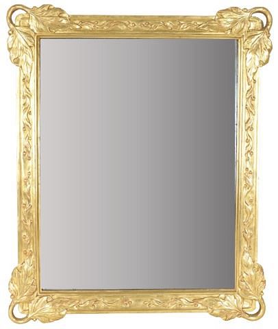 French Gilt Carved Wood Framed Mirror