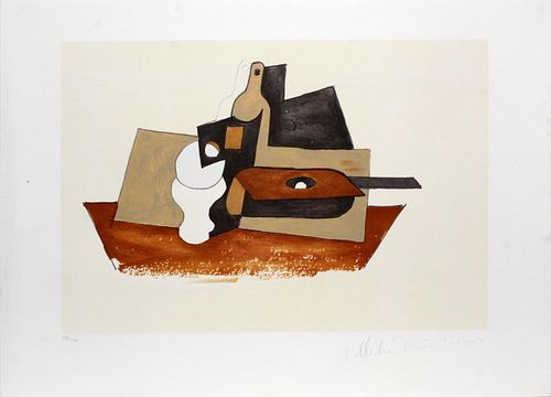Pablo Picasso (After) - Guitare Verre et Bouteille