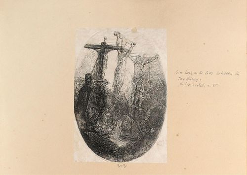 Rembrandt van Rijn - Our Lord on the Cross Between Two