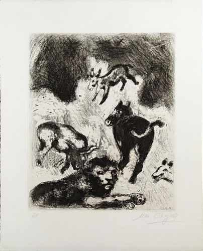 Marc Chagall - Le Lion Devenu Vieux (The Lion Became