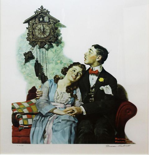 Norman Rockwell - Courting Couple at Midnight