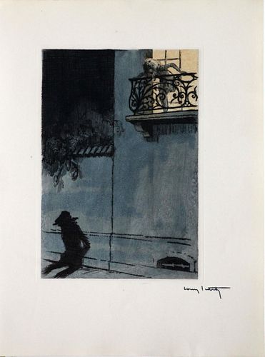 Louis Icart - On the Balcony  from "L'ingenue