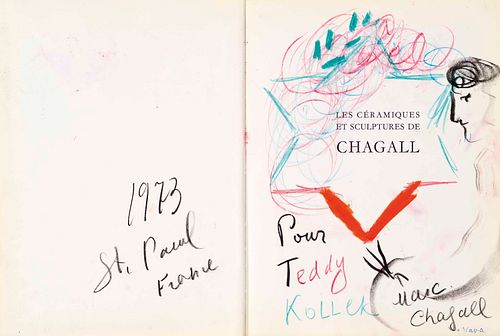 Marc Chagall - Peintrea la palette pour Teddy Kollek