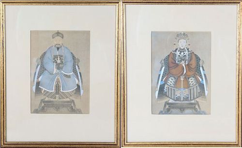 Pair of Chinese Emperor & Empress