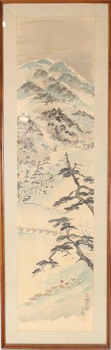 Keisen Tomita (1879-1936) Japanese, W/C on Silk