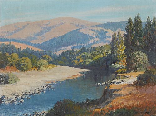 Carl Sammons "Mattole River California" Acrylic on Board