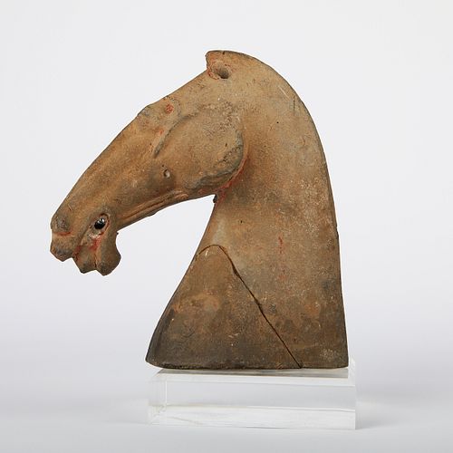 Chinese Han or Tang Terracotta Horse Head