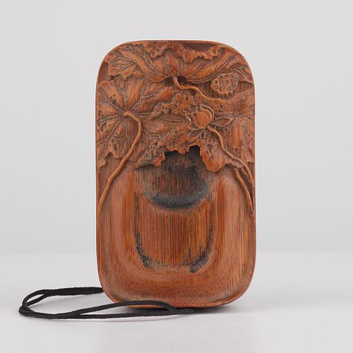 Chinese Carved Bamboo Wood Cricket Cage