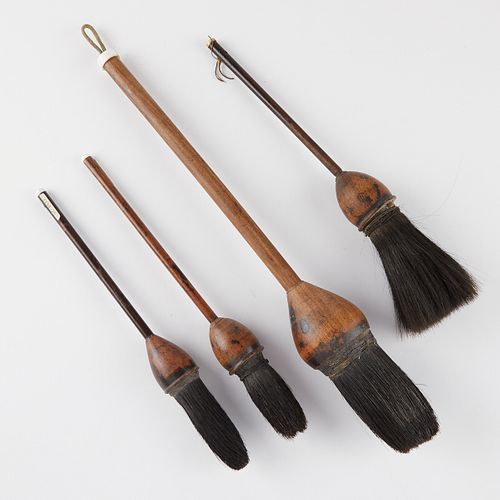 Grp: 4 Chinese Long Handled Calligraphy Brushes