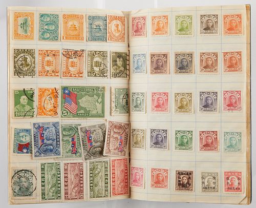 Large Vintage Chinese Stamp Collection in Album