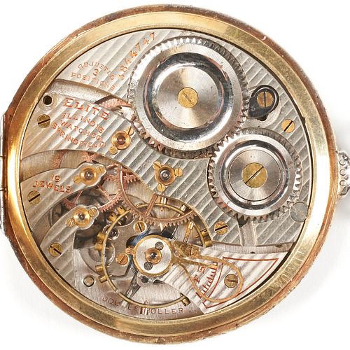 14K Gold Illinois Pocket Watch - 19 Jewels