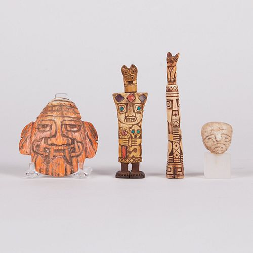 Grp: 4 South or Central American Carved Pieces