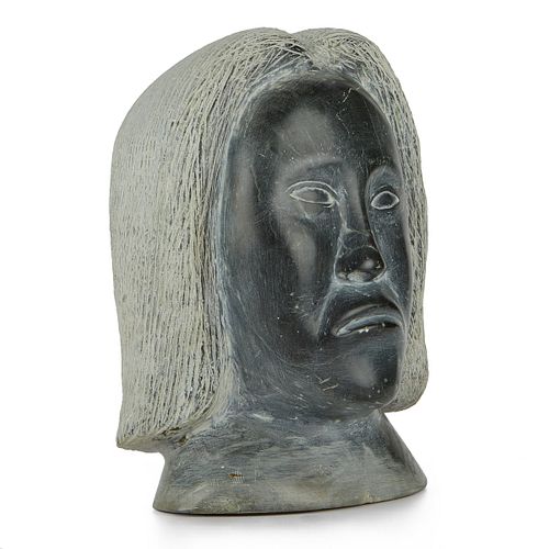 Large Stone Carving Woman's Head