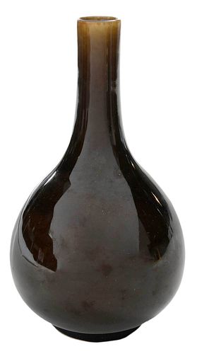 Chinese Brown Glazed Porcelain Bottle Vase