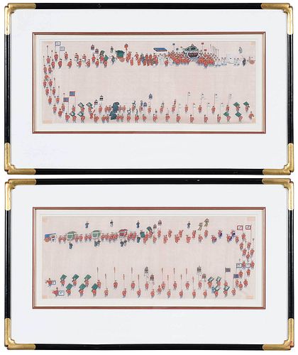 Two Framed Chinese Paintings on Silk