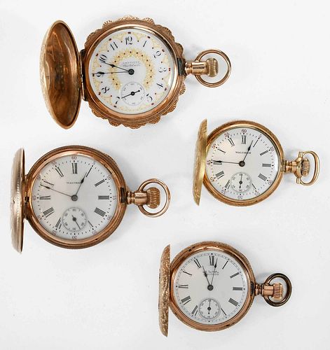 Four Waltham Pocket Watches