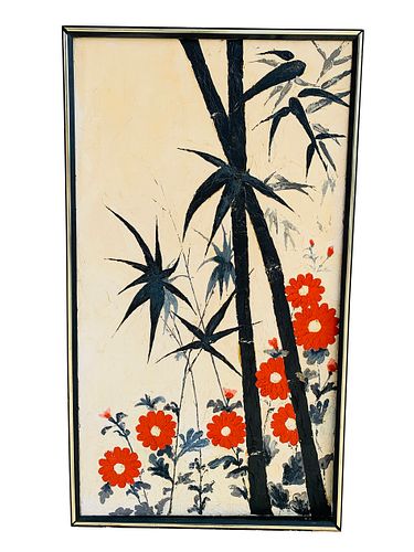 Floral Painting in Canvas, Unsigned