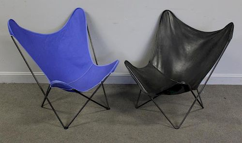 Midcentury Pair of Butterfly Chairs.
