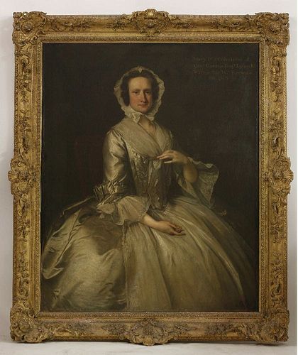 Thomas Hudson (1701-1779) PORTRAIT OF MARY, WIFE OF SIR