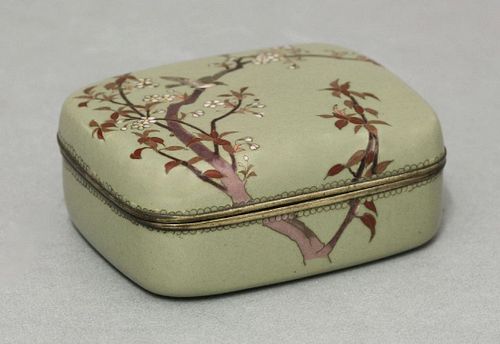 A cloisonnÃ© Box and Cover, late 19th century, by
