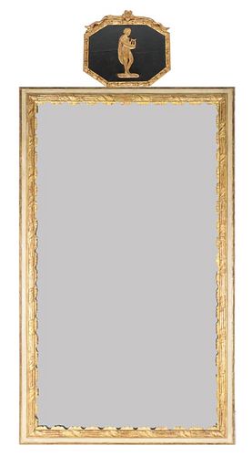 Large Antique Gilt Wood Framed Mirror