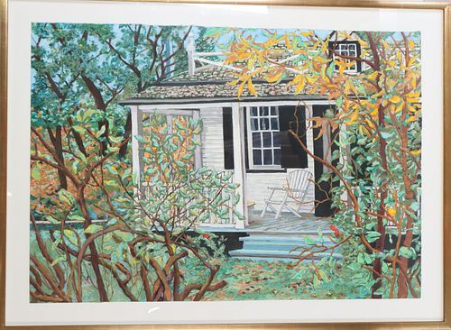 Front Porch in Nature, Oil Pastel