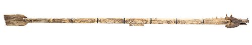 Chinese Finely Carved Bone Dragon Dart Gun