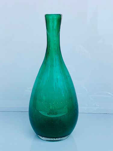 Large Glass Vase in the style of Whitefriars
