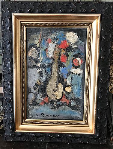 Georges Rouault, Oil canvas, Sgned, Vase de Fleurs, 1940-46