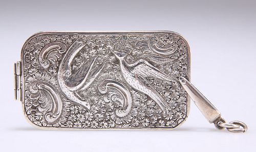 A VICTORIAN SILVER-MOUNTED AIDE MEMOIRE,?by?Thomas Johnson I, London 1874, 