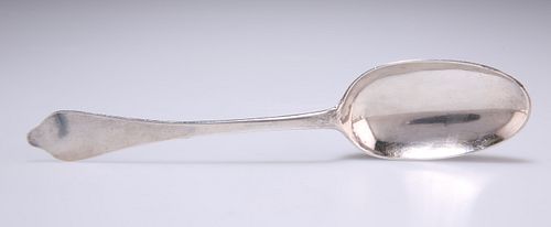 A QUEEN ANNE SILVER DOG-NOSE SPOON, London 1708, the reverse of the bowl wi