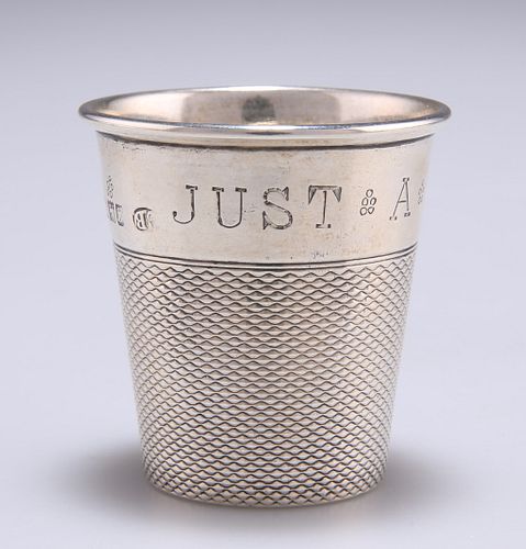 AN EDWARDIAN SILVER SPIRIT CUP,?by Charles Boyton, London 1902, in the form