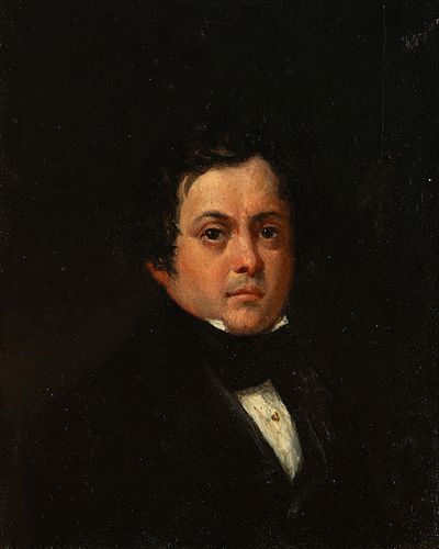 Spanish school; ca. 1830.
"Portrait of a Gentleman.
Oil on panel.