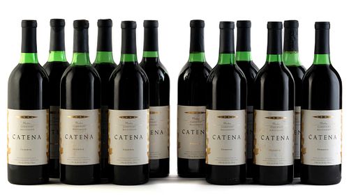 Twelve Catena Reserve Cabernet Sauvignon bottles, vintage 1991.
Bodegas Esmeralda
Category: red wine. Junín, Mendoza (Argentina).
Level: B / C / D.
75