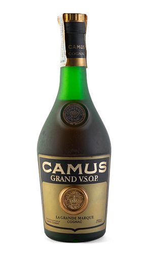 A bottle of Camus cognac. Grand V.S.O.P.
Category: Cognac. Camus-Cognac ( France ).
Level: C/D.
700 ml.