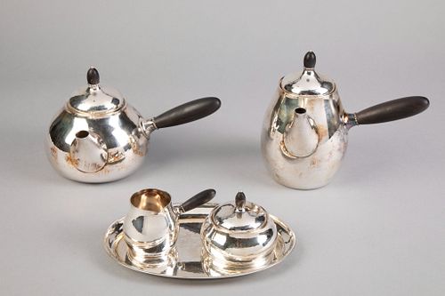Georg Jensen, Sterling Silver Tea and Coffee Service, ca. 1915-1930