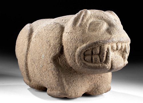 Costa Rican Diquis Stone Jaguar - Carved in the Round