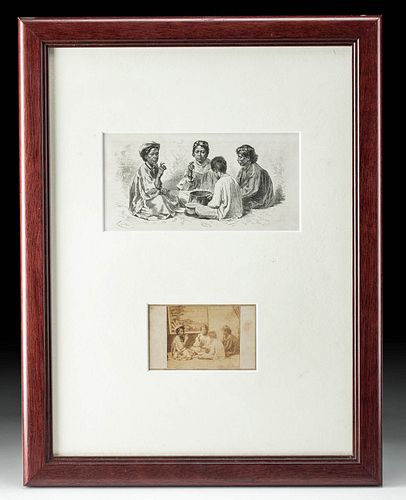 19th C. Hawaiian Photograph & Lithograph Illustration