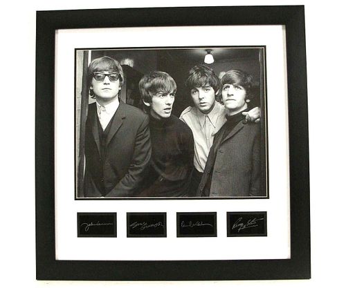 FRAMED PHOTOGRAPH OF THE BEATLES