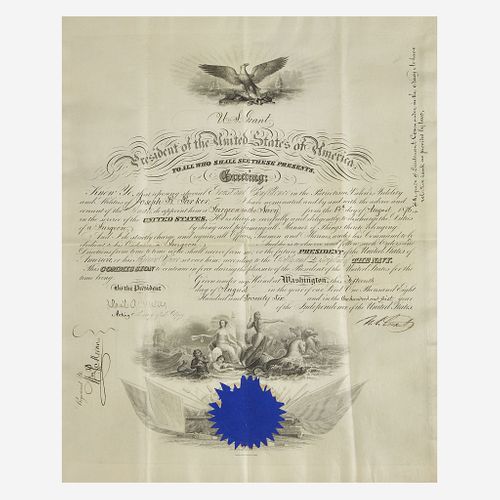 [Presidential] Grant, Ulysses S. Signed Military Commission
