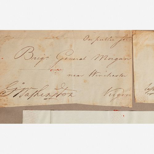 [Presidential] Washington, George, and Marquis de Lafayette Group of 2 Cut Signatures