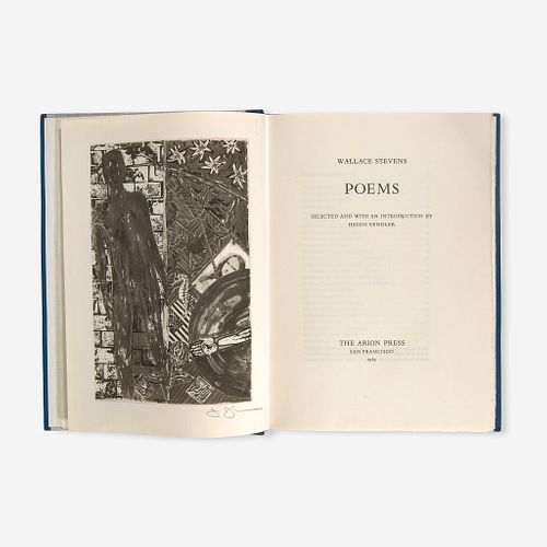 [Private Press] [Arion Press, The] Stevens, Wallace, and Jasper Johns Poems