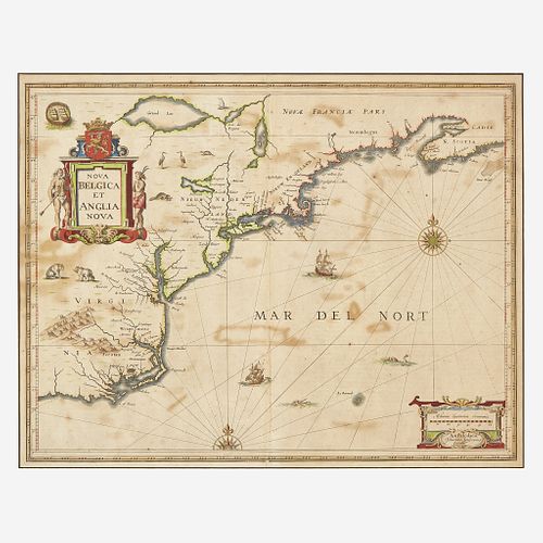[Maps & Atlases] Janssonius, Johannes Nova Belgica et Anglia Nova