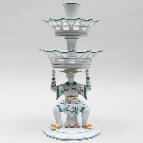 Mottahedeh Porcelain Chinoisere Centerpiece