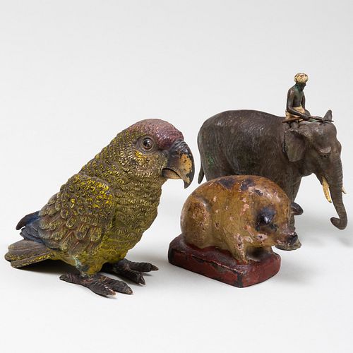 Three Painted Austrian Cold Painted Bronze Figures
