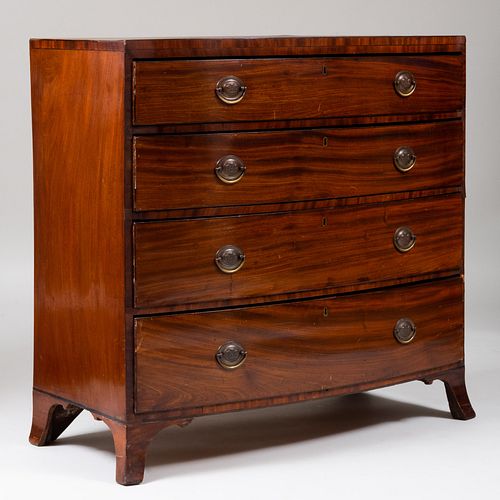 George III Mahogany Bow-Fronted Chest of Drawers