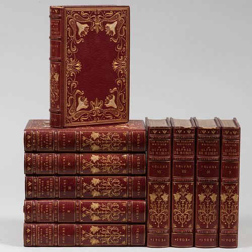 DE MUSSET, Alfred (1810-1857). The Complete Writings of Alfred de Musset. New York: Edwin C. Hill Company, 1905.