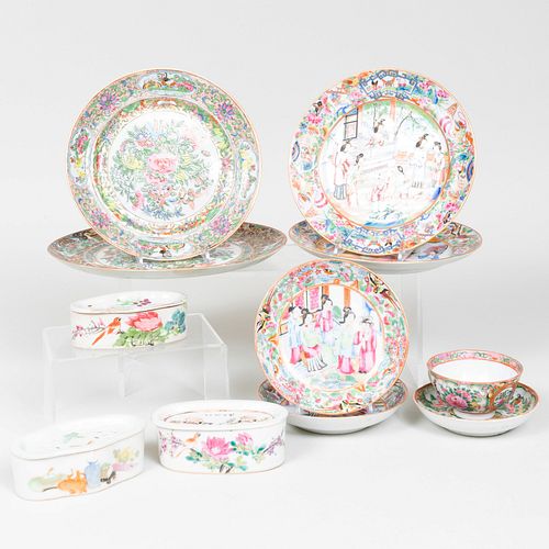 Group of Chinese Export Porcelain Tablewares