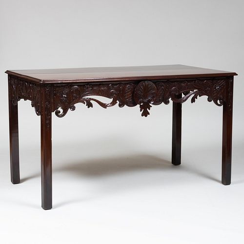 Fine George III Carved Mahogany Console Table, Irish