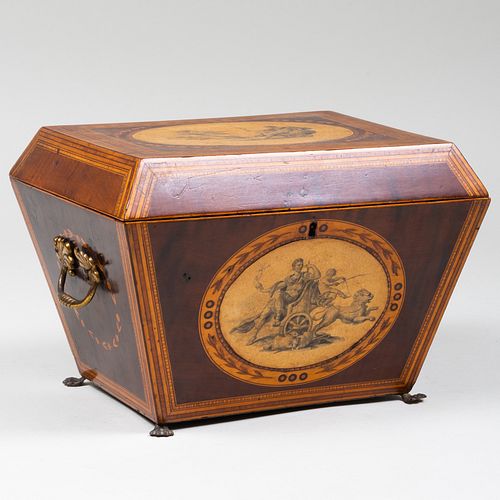 Fine Regency Inlaid Mahogany Sewing Box